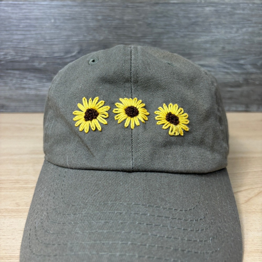 Sunflower Hat Cap Strap Back Womens Brown Olive‎ Green Outdoors Adjustable - Picture 3 of 11